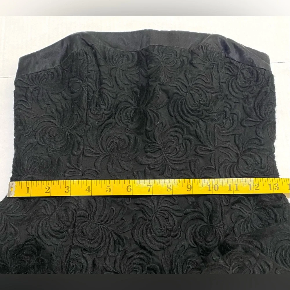 Lilly Pulitzer Womens 2 Solid Black Bowen Floral Strapless  Dress Preppy Classic - Picture 11 of 16